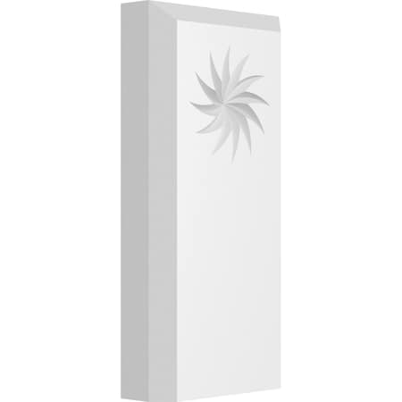Ekena Millwork Standard Foster Spiral Plinth Block With Beveled Edge, 2 1/2"W x 5"H x 3/4"P PBP025X050X075FOS13